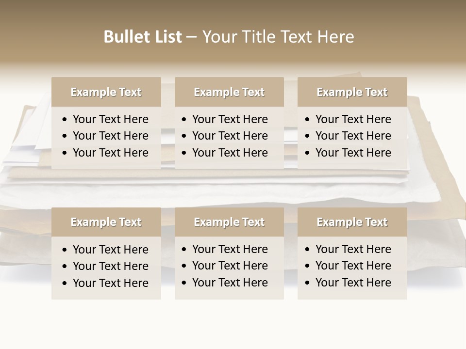 Correspondence White Background Blank PowerPoint Template