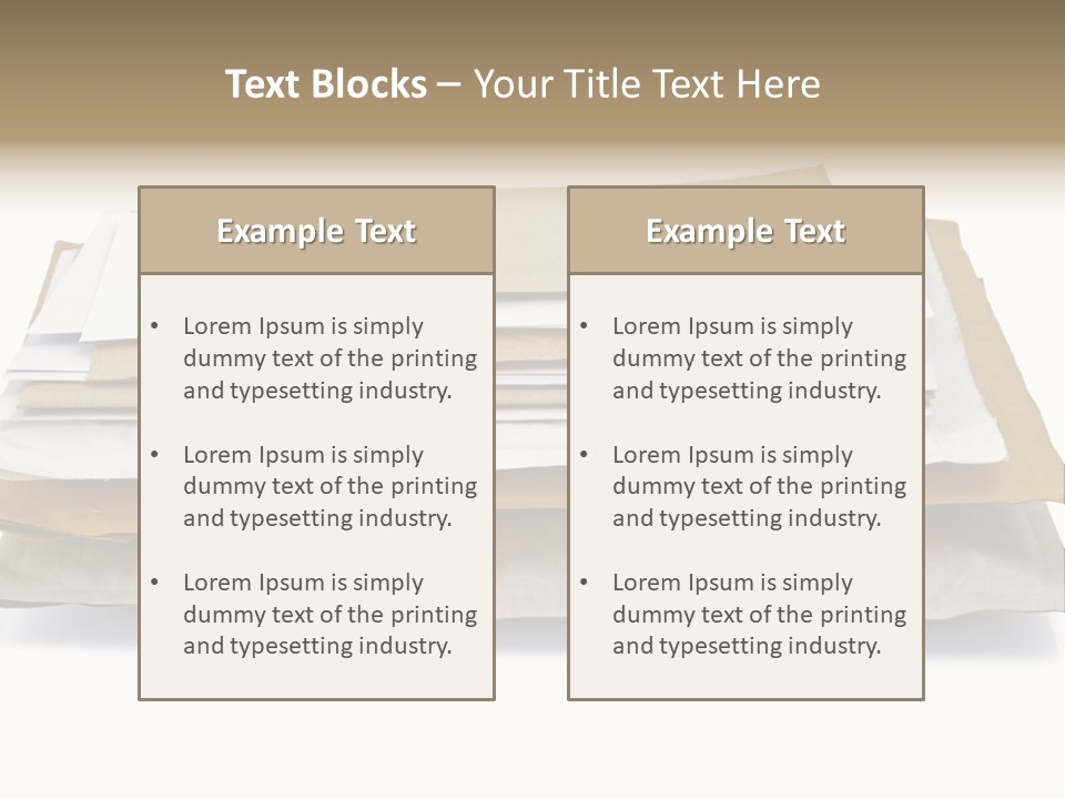 Correspondence White Background Blank PowerPoint Template