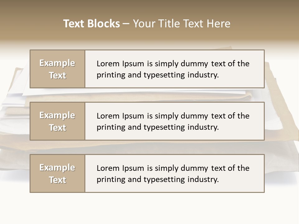 Correspondence White Background Blank PowerPoint Template