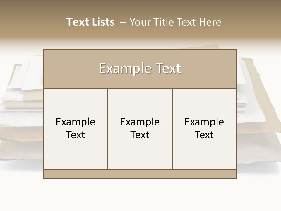 Correspondence White Background Blank PowerPoint Template