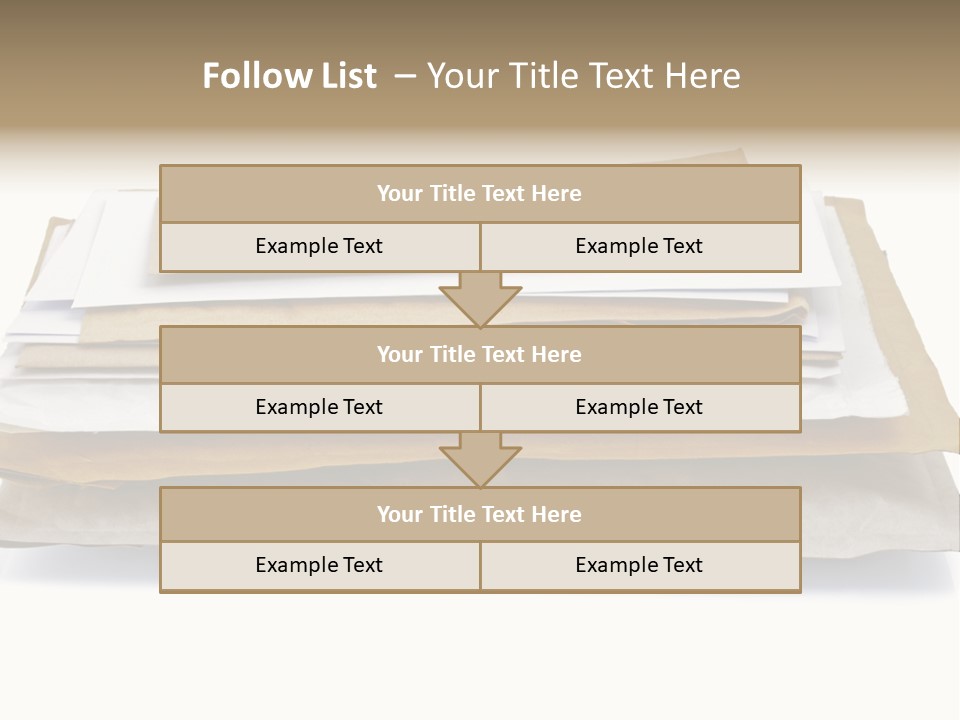 Correspondence White Background Blank PowerPoint Template