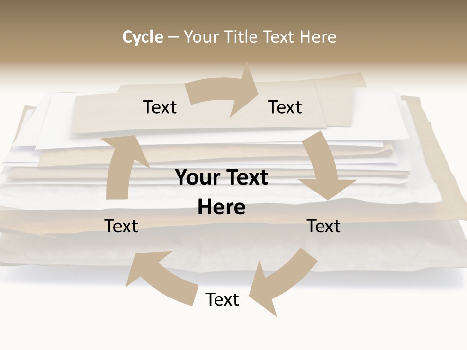 Correspondence White Background Blank PowerPoint Template