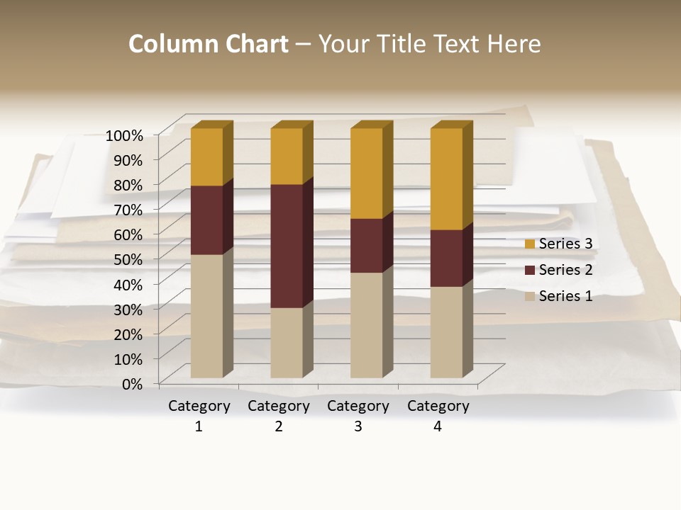 Correspondence White Background Blank PowerPoint Template