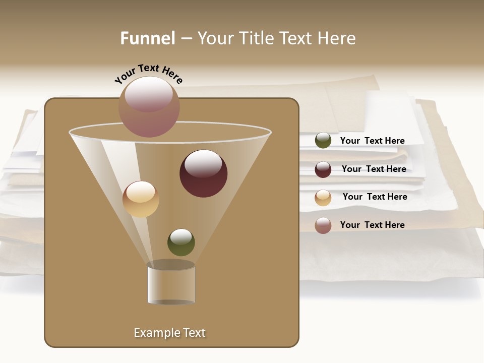 Correspondence White Background Blank PowerPoint Template