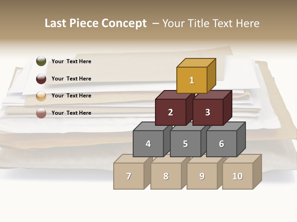 Correspondence White Background Blank PowerPoint Template