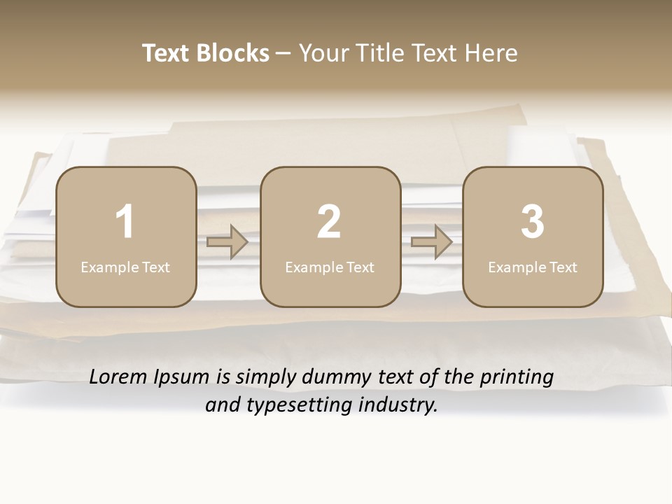 Correspondence White Background Blank PowerPoint Template