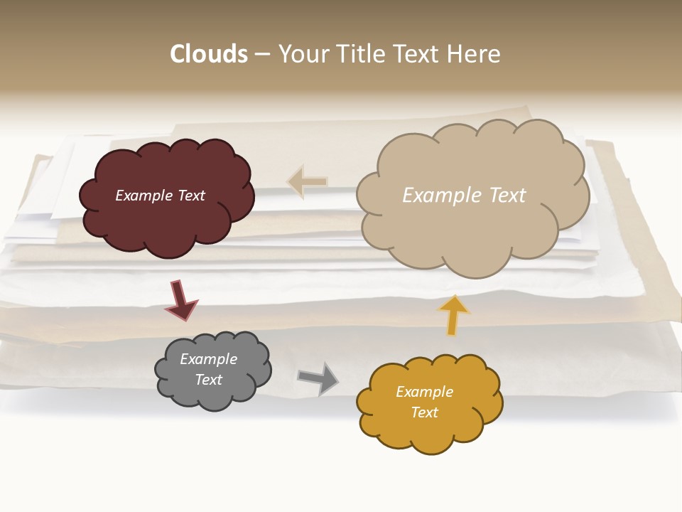 Correspondence White Background Blank PowerPoint Template