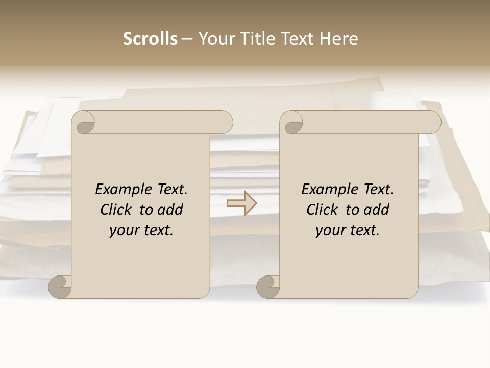 Correspondence White Background Blank PowerPoint Template