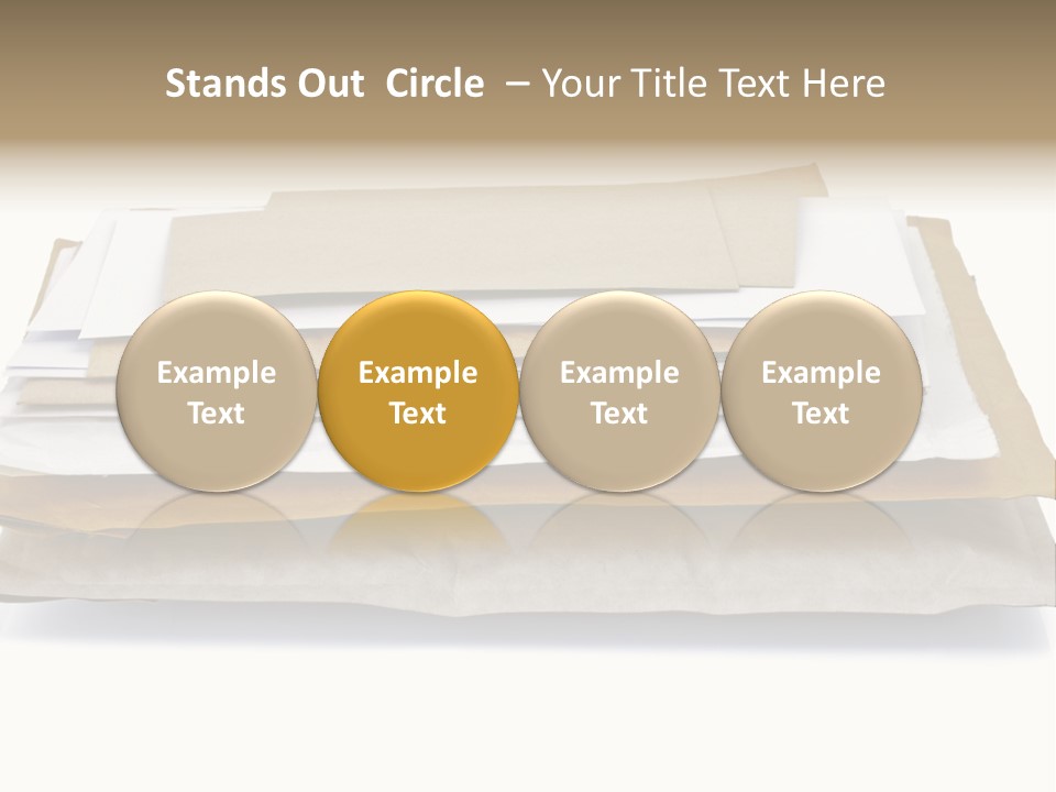 Correspondence White Background Blank PowerPoint Template