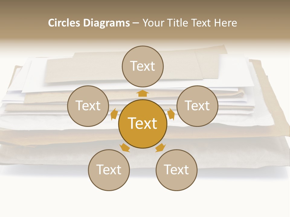 Correspondence White Background Blank PowerPoint Template