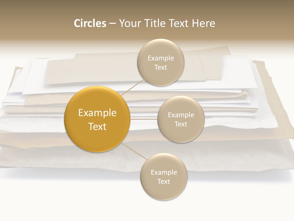 Correspondence White Background Blank PowerPoint Template