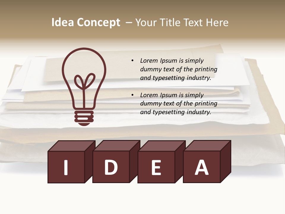 Correspondence White Background Blank PowerPoint Template