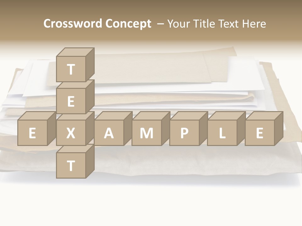 Correspondence White Background Blank PowerPoint Template