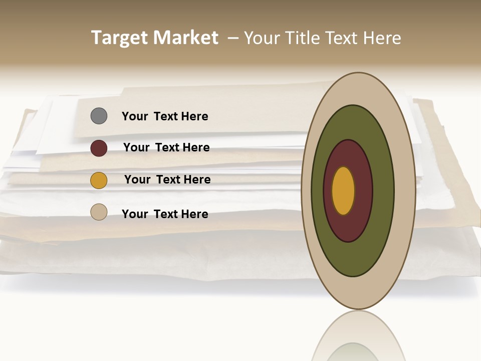 Correspondence White Background Blank PowerPoint Template