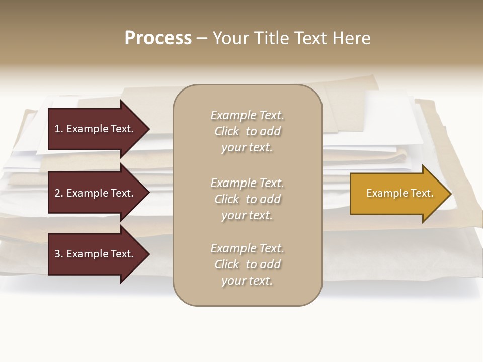 Correspondence White Background Blank PowerPoint Template
