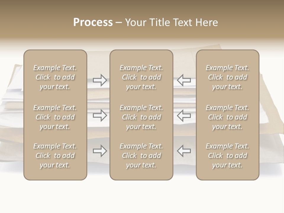Correspondence White Background Blank PowerPoint Template
