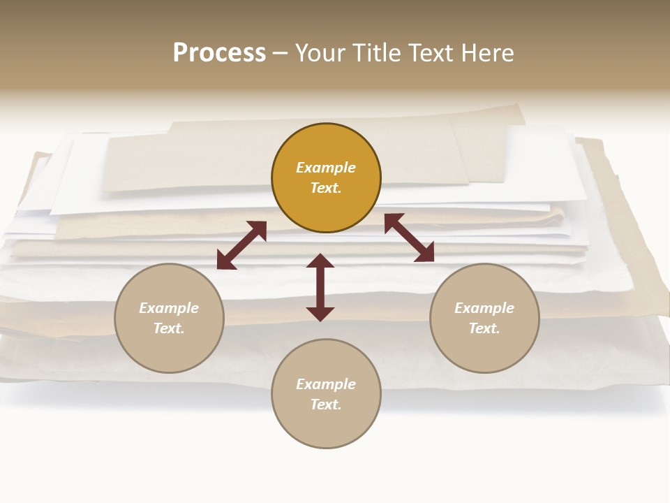 Correspondence White Background Blank PowerPoint Template