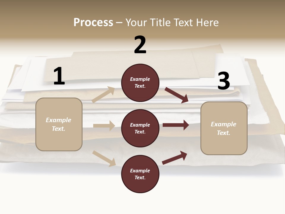 Correspondence White Background Blank PowerPoint Template