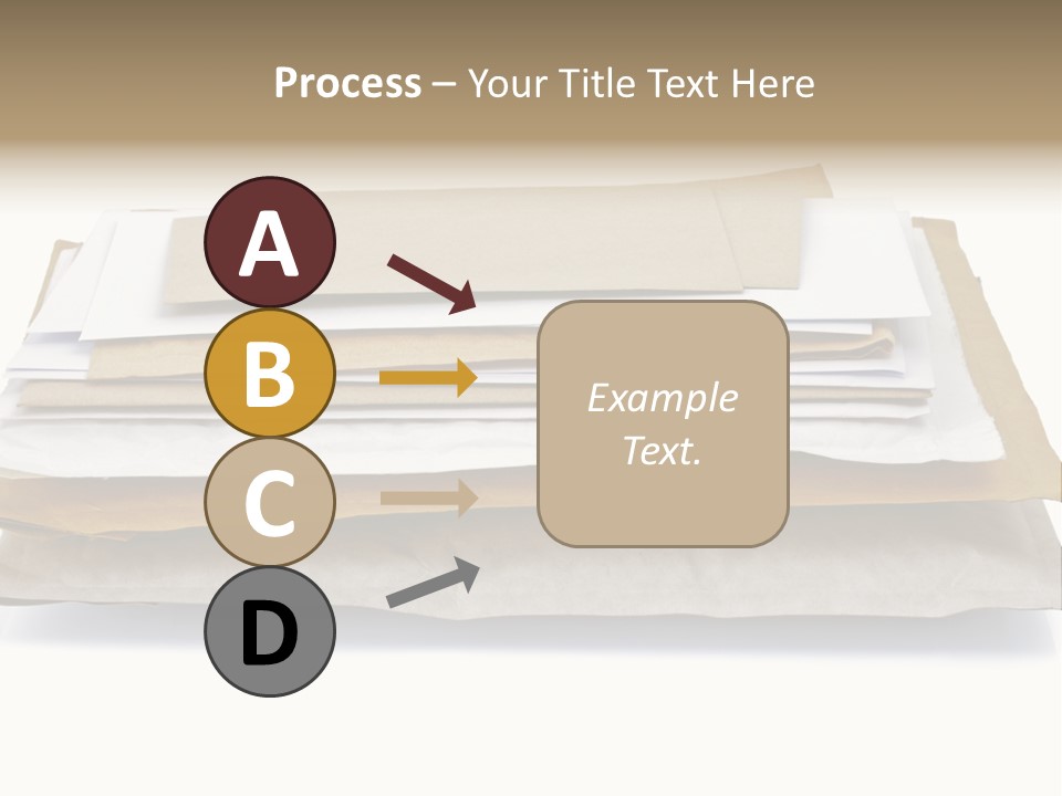 Correspondence White Background Blank PowerPoint Template