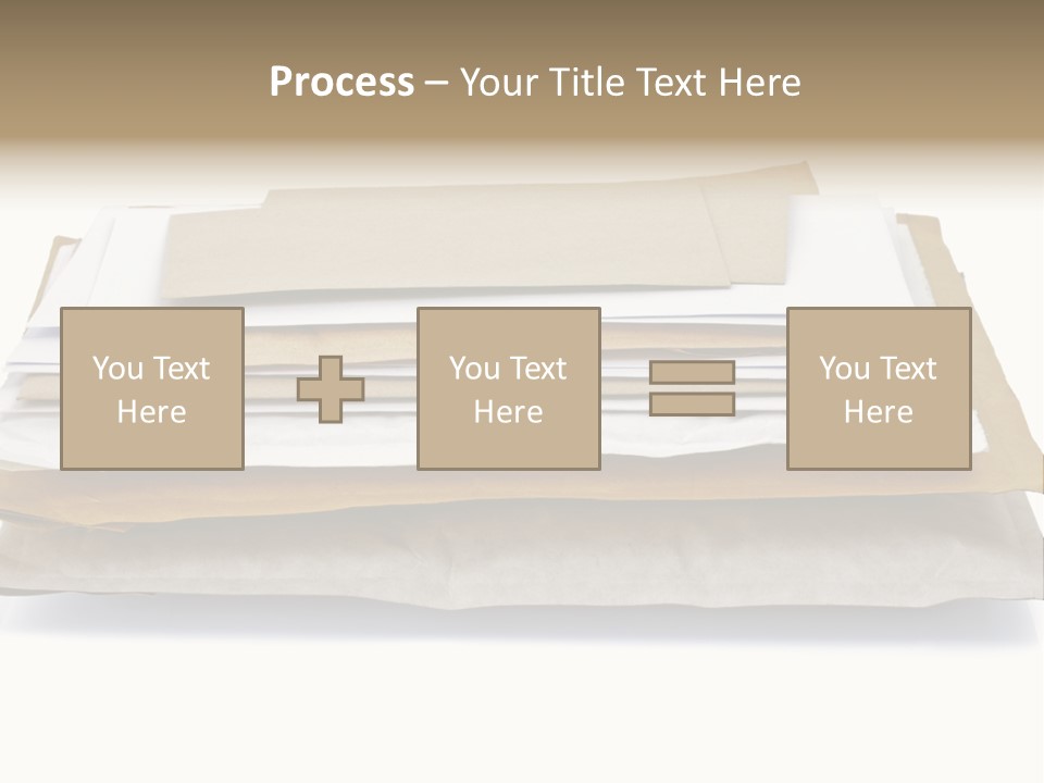 Correspondence White Background Blank PowerPoint Template