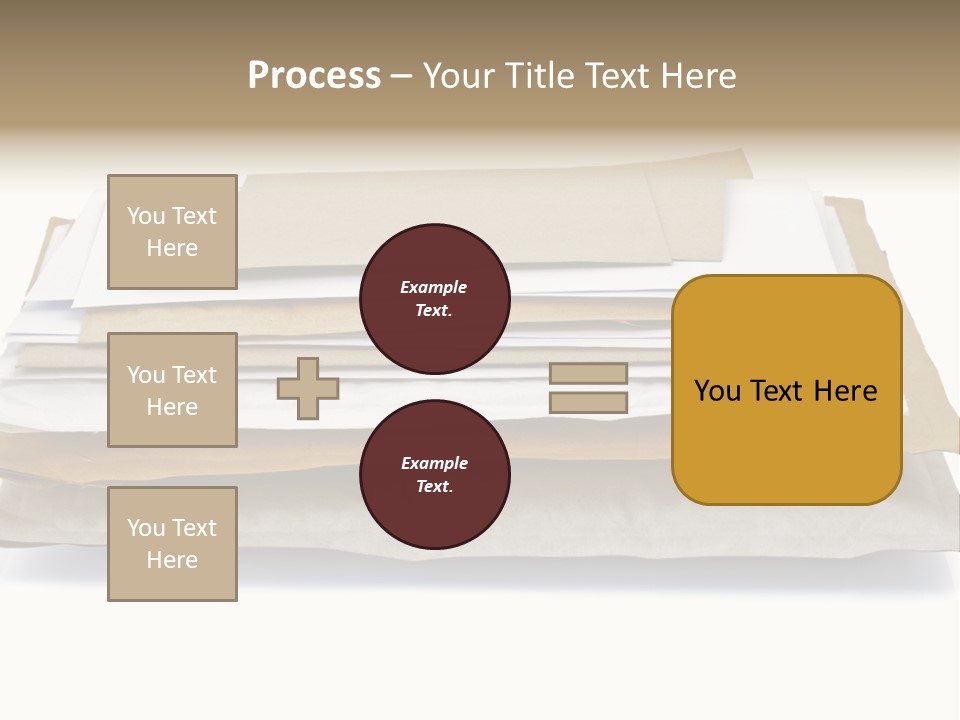 Correspondence White Background Blank PowerPoint Template
