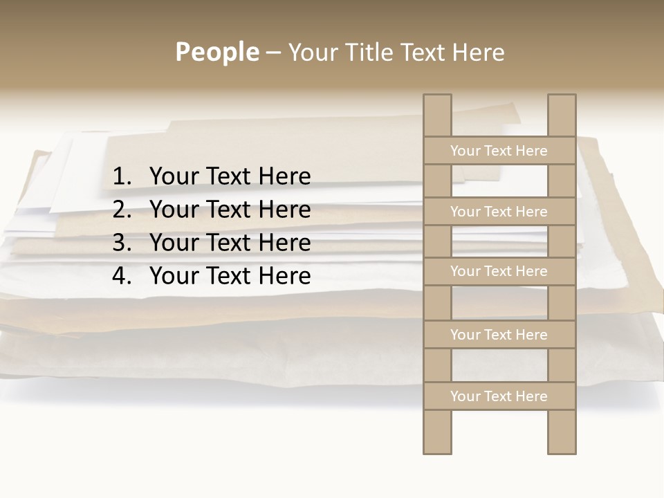 Correspondence White Background Blank PowerPoint Template