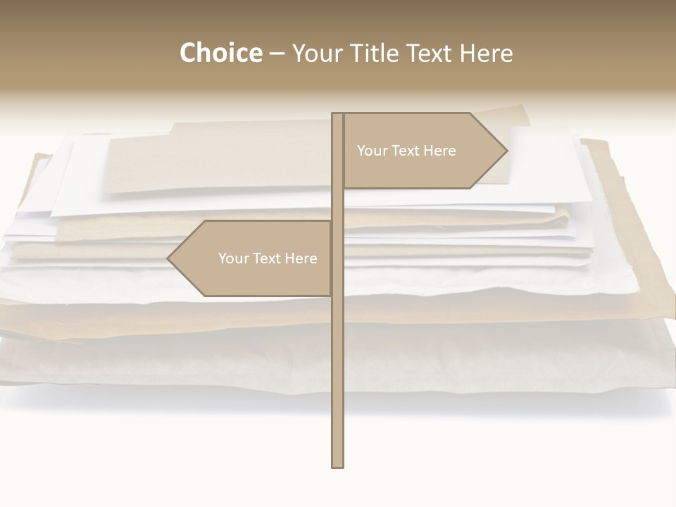 Correspondence White Background Blank PowerPoint Template