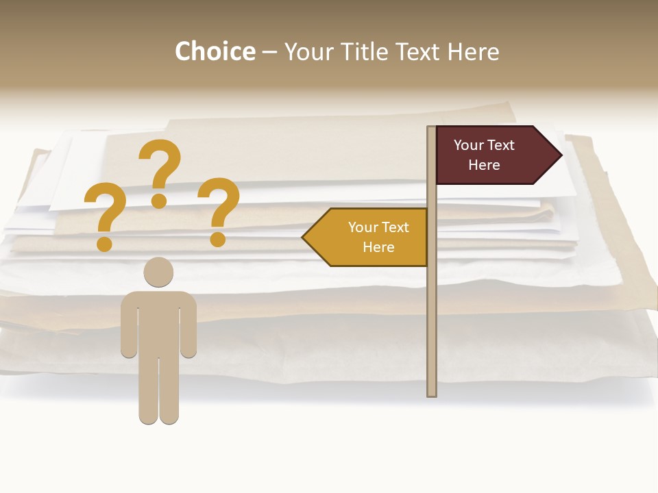 Correspondence White Background Blank PowerPoint Template