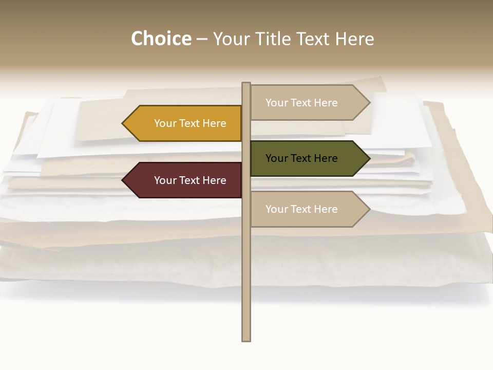 Correspondence White Background Blank PowerPoint Template