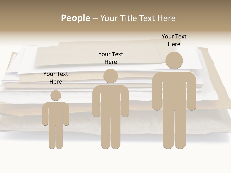 Correspondence White Background Blank PowerPoint Template