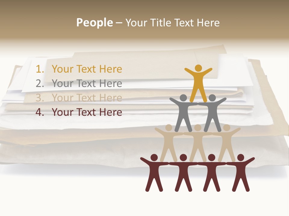 Correspondence White Background Blank PowerPoint Template