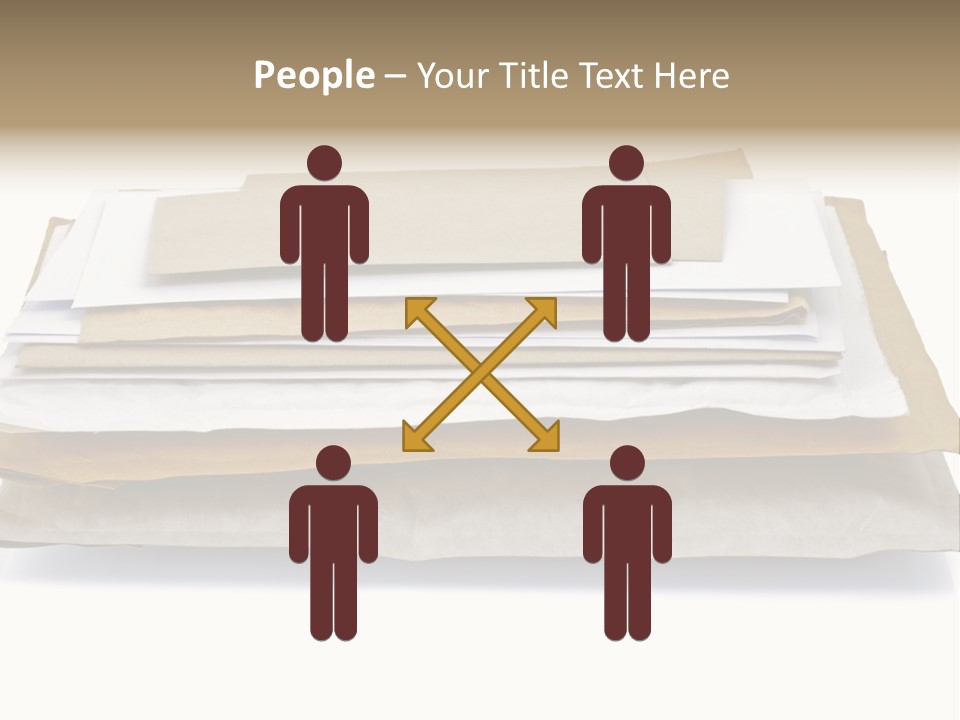 Correspondence White Background Blank PowerPoint Template