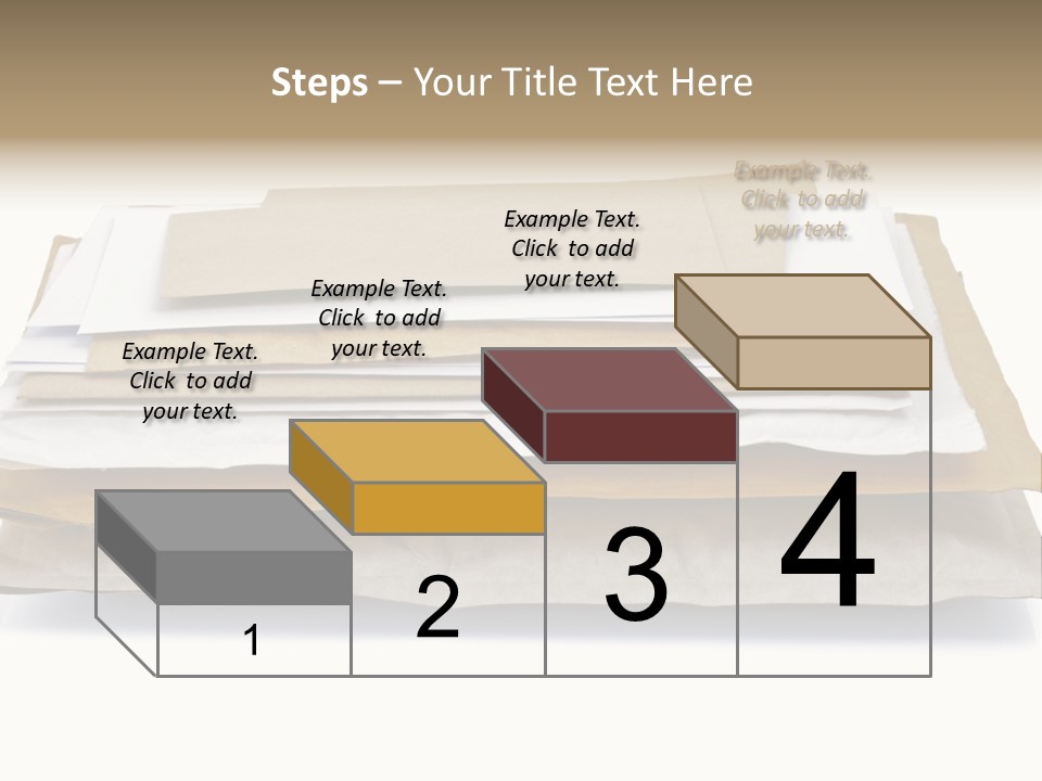 Correspondence White Background Blank PowerPoint Template