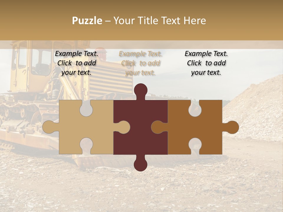 Quarry Power Machinery PowerPoint Template