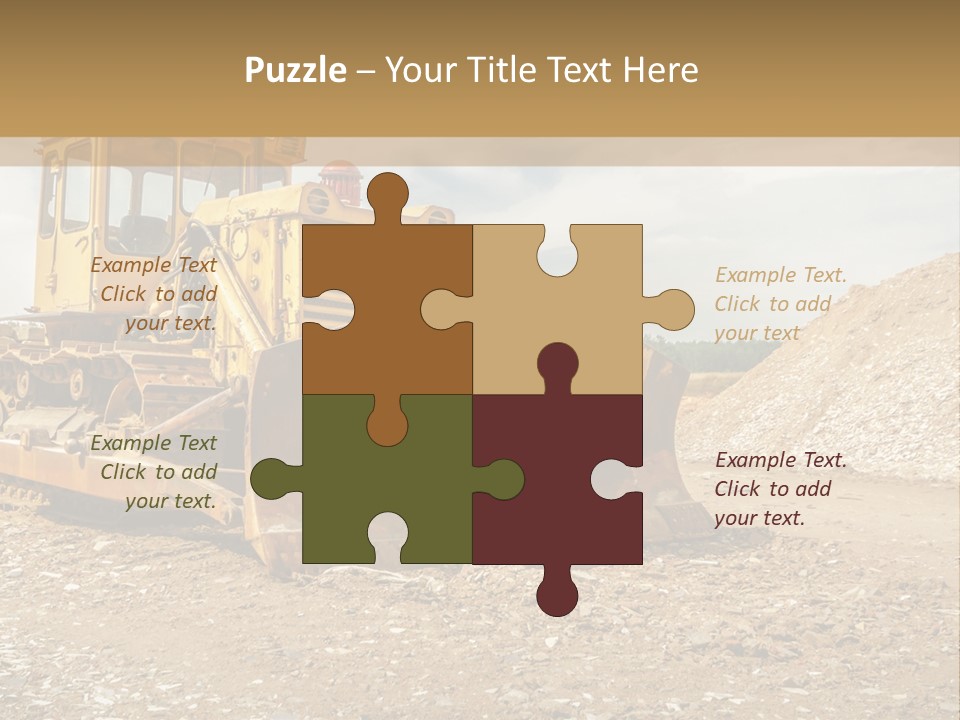 Quarry Power Machinery PowerPoint Template