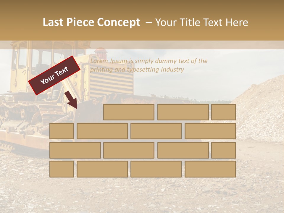 Quarry Power Machinery PowerPoint Template