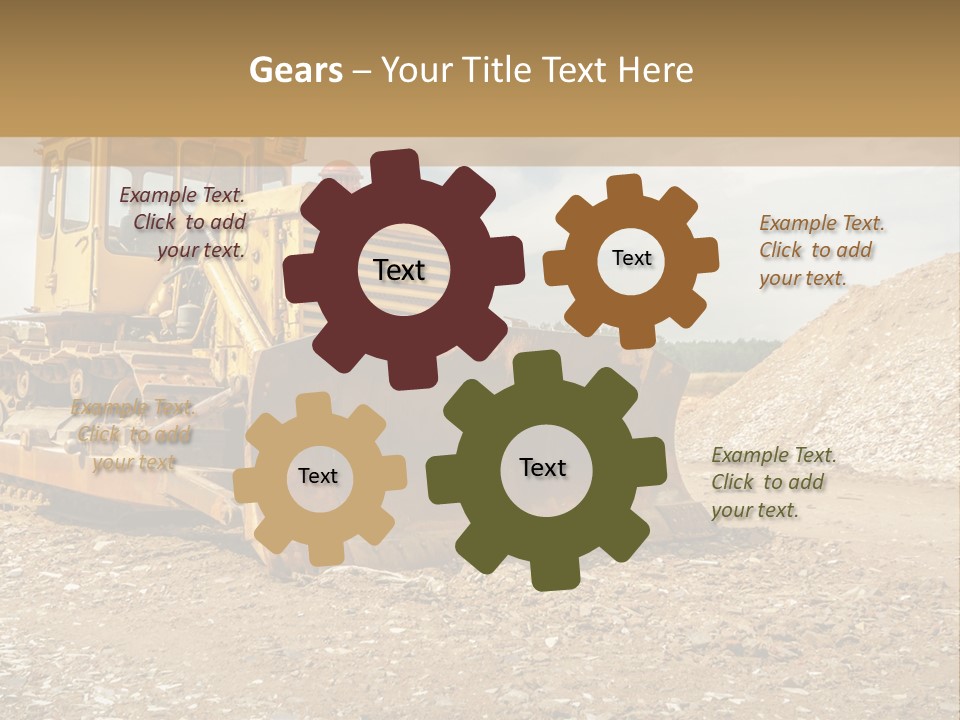 Quarry Power Machinery PowerPoint Template