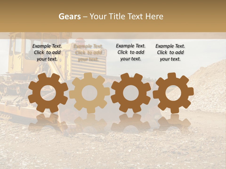 Quarry Power Machinery PowerPoint Template