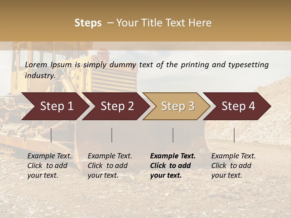 Quarry Power Machinery PowerPoint Template