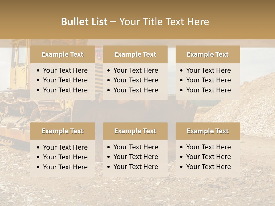 Quarry Power Machinery PowerPoint Template