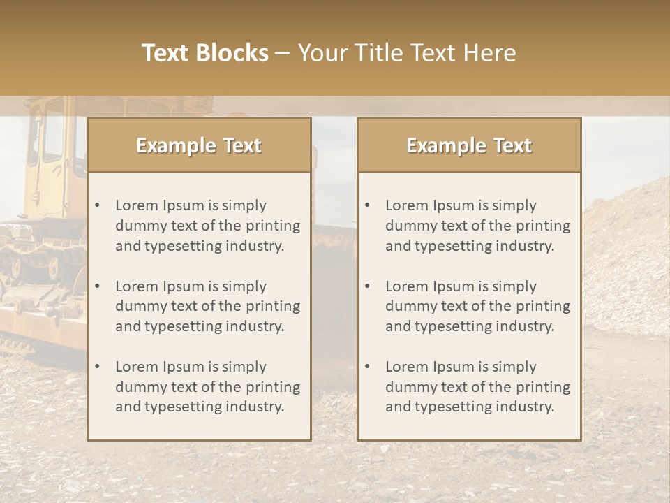 Quarry Power Machinery PowerPoint Template