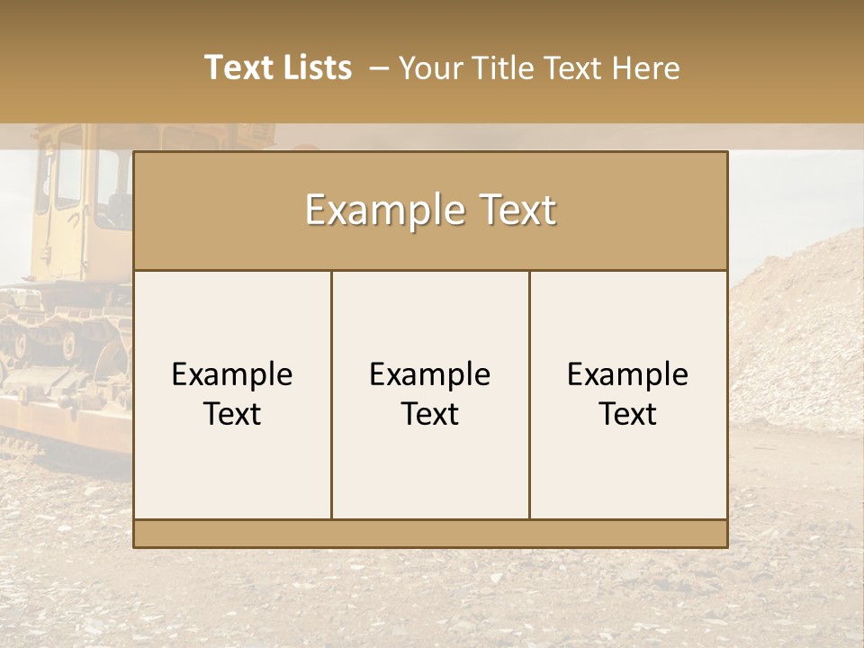 Quarry Power Machinery PowerPoint Template