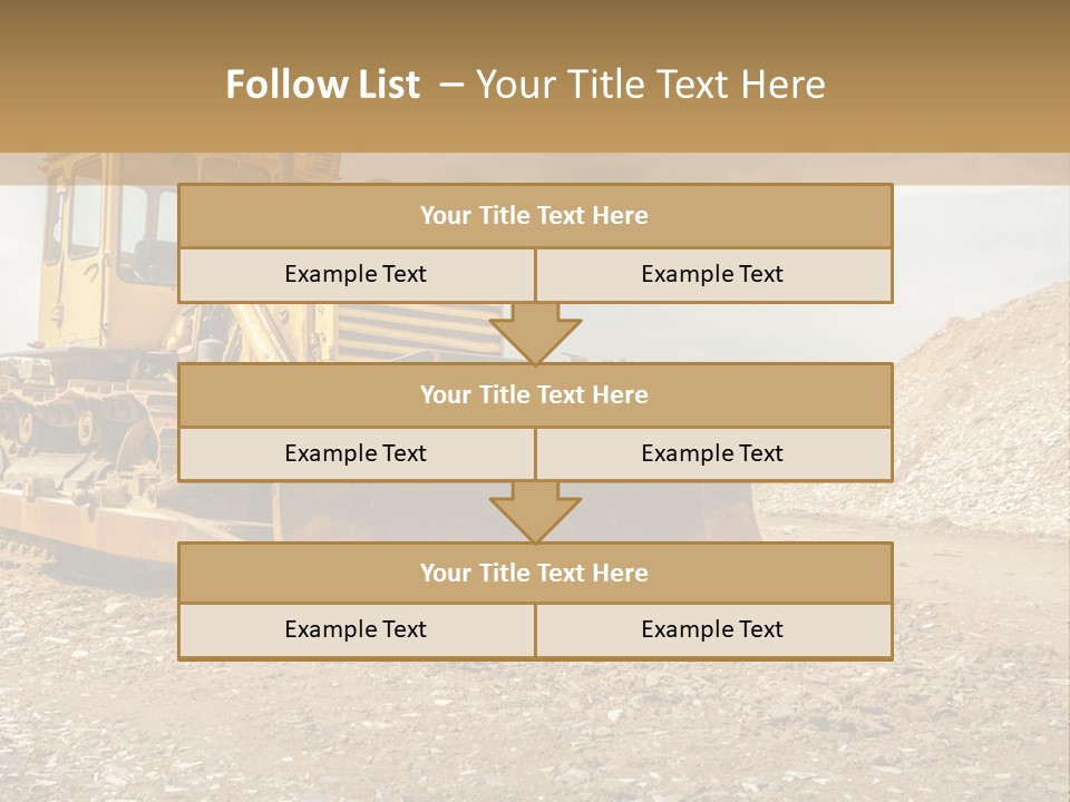 Quarry Power Machinery PowerPoint Template