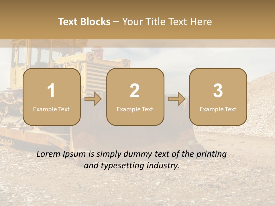 Quarry Power Machinery PowerPoint Template