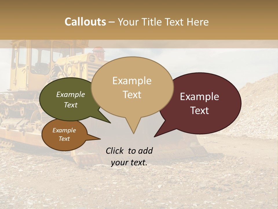 Quarry Power Machinery PowerPoint Template