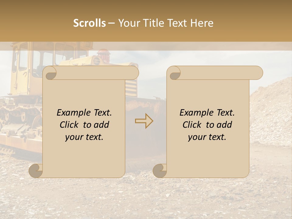 Quarry Power Machinery PowerPoint Template