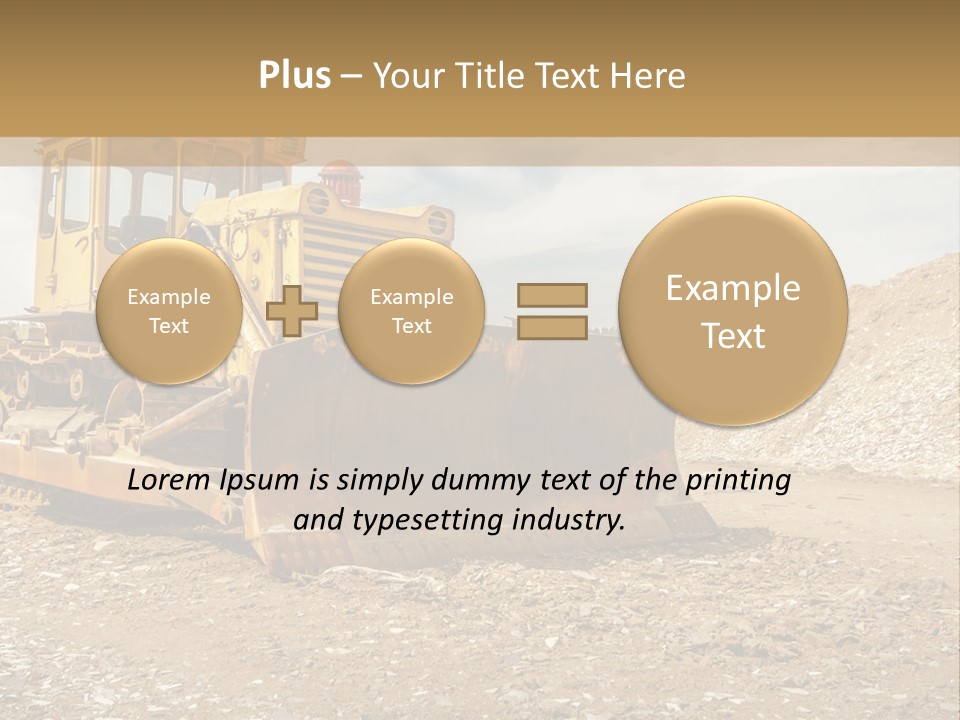 Quarry Power Machinery PowerPoint Template