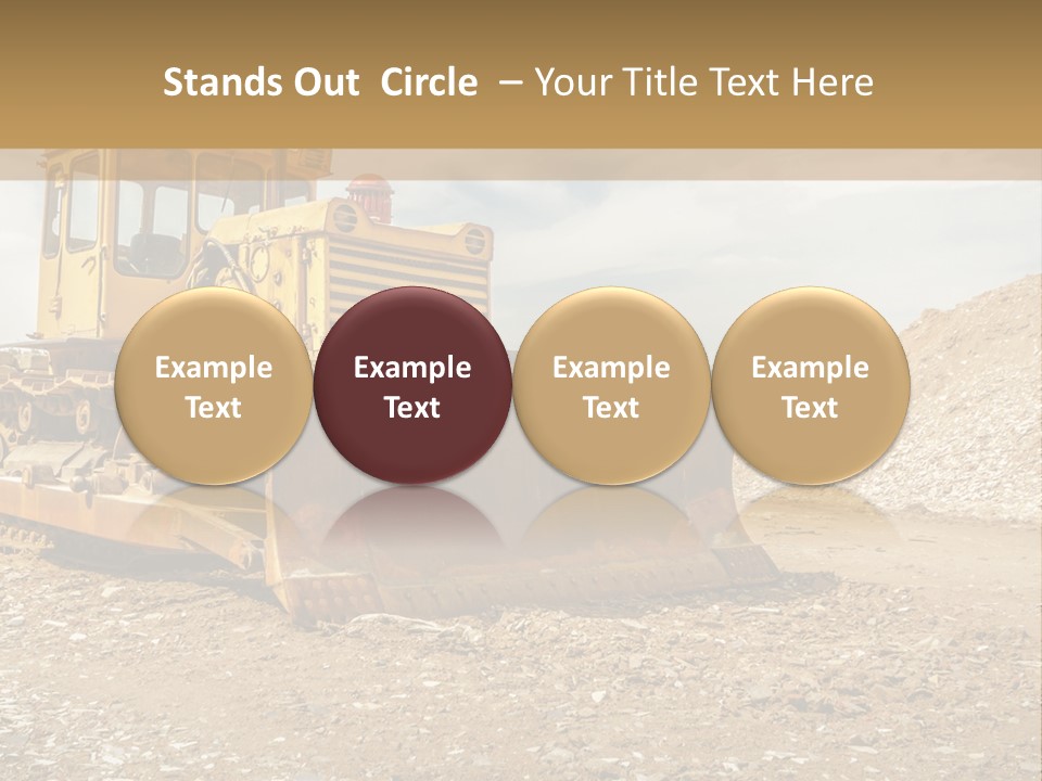 Quarry Power Machinery PowerPoint Template
