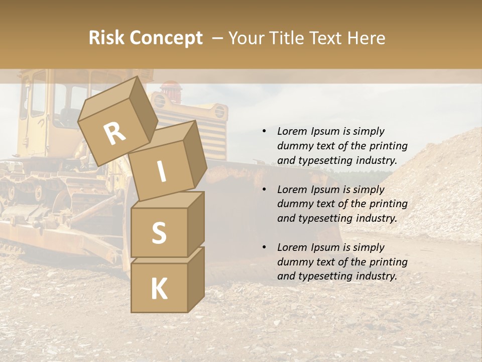 Quarry Power Machinery PowerPoint Template
