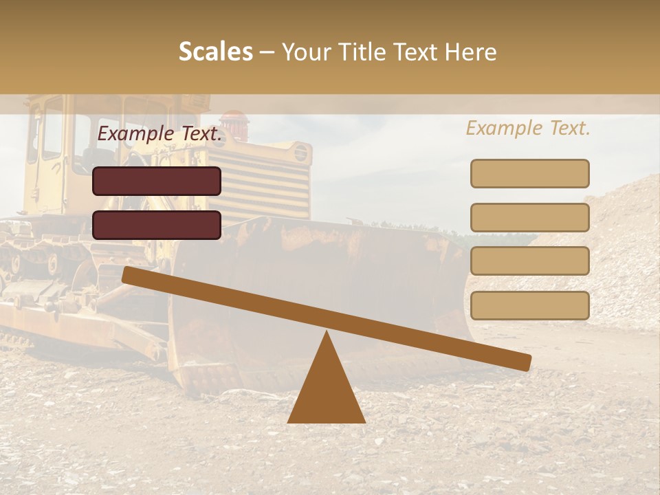 Quarry Power Machinery PowerPoint Template